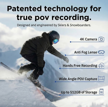 4K UHD Ski Goggles - Snow Clip™